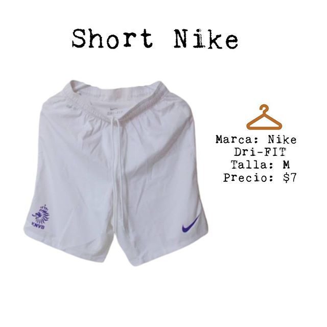 Photo by Batista Preloved Clothing on October 01, 2020. La imagen puede contener: texto que dice "Short Nike Marca:Nike Marca: Dri-FIT Talla: M Precio: $7 KNVB".
